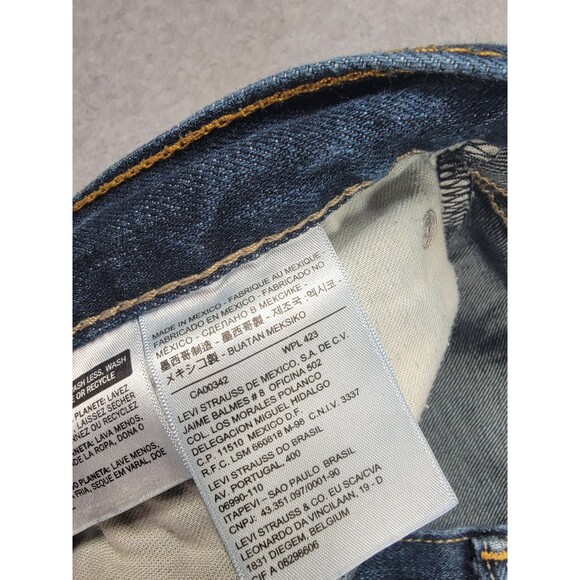 Levis 527 Jeans Mens 36x32 Boot High Rise Cotton Dark Blue Whiskered Western - Picture 9 of 14